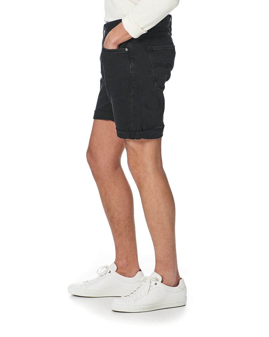 Homme | Shorts | Nudie Jeans | Josh Stretch Denim Shorts Black Water