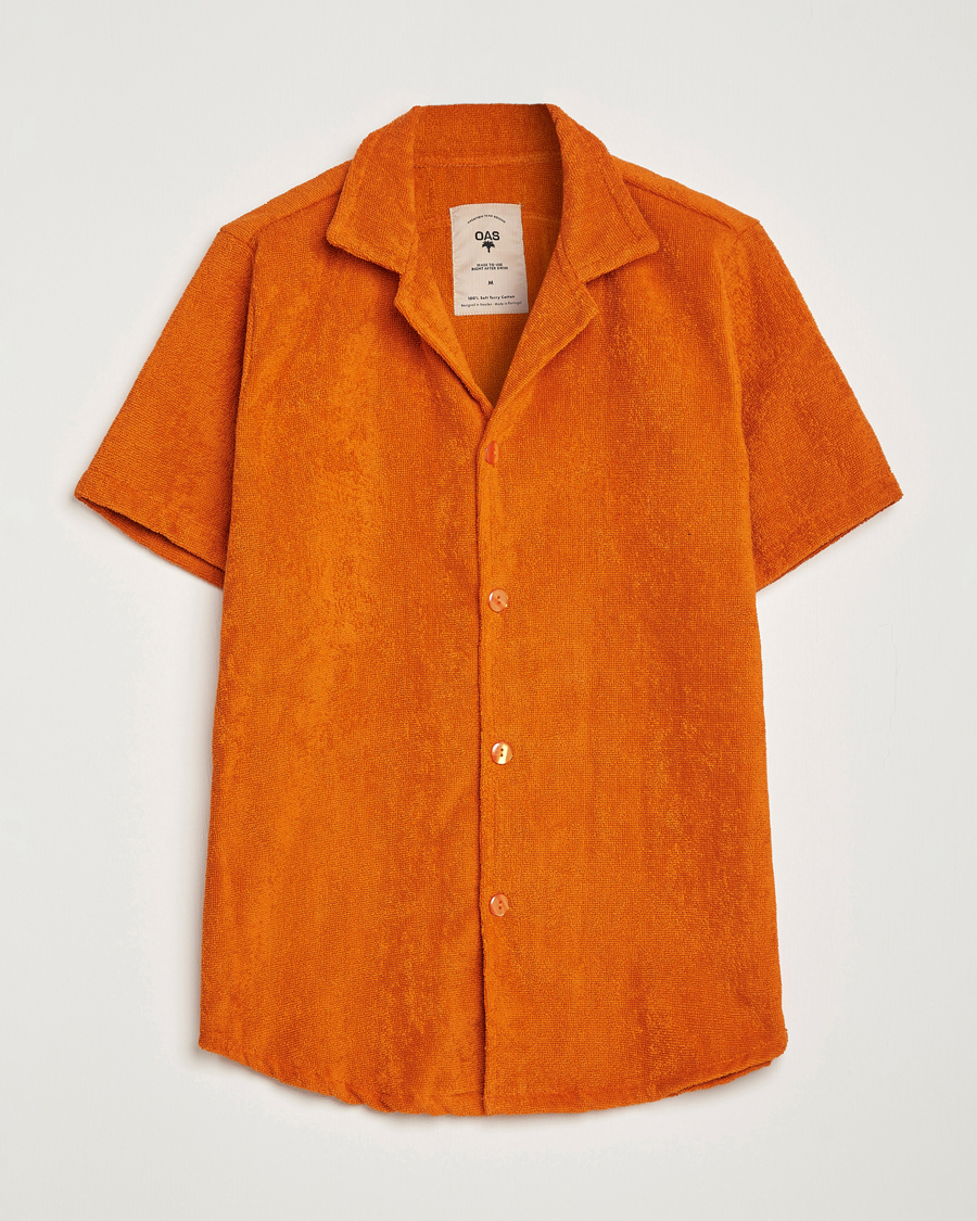 Homme | Chemises | OAS | Terry Cuba Short Sleeve Shirt Terracotta