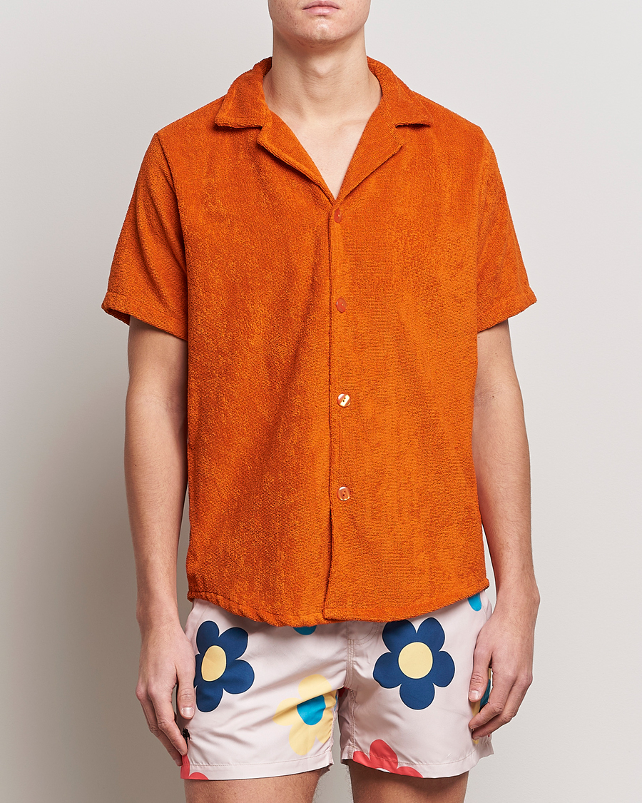 Homme |  | OAS | Terry Cuba Short Sleeve Shirt Terracotta