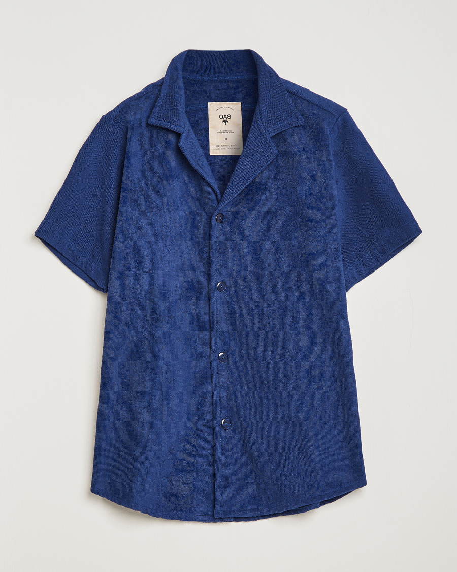 Homme | Chemises | OAS | Terry Cuba Short Sleeve Shirt Navy