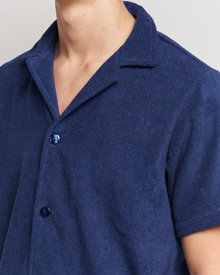 Homme | Chemises | OAS | Terry Cuba Short Sleeve Shirt Navy