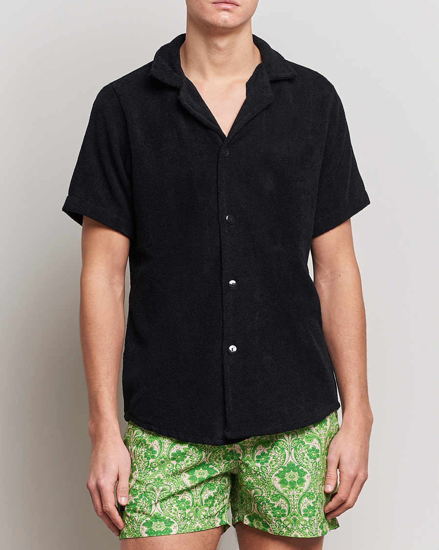 Homme | Chemises | OAS | Terry Cuba Short Sleeve Shirt Black