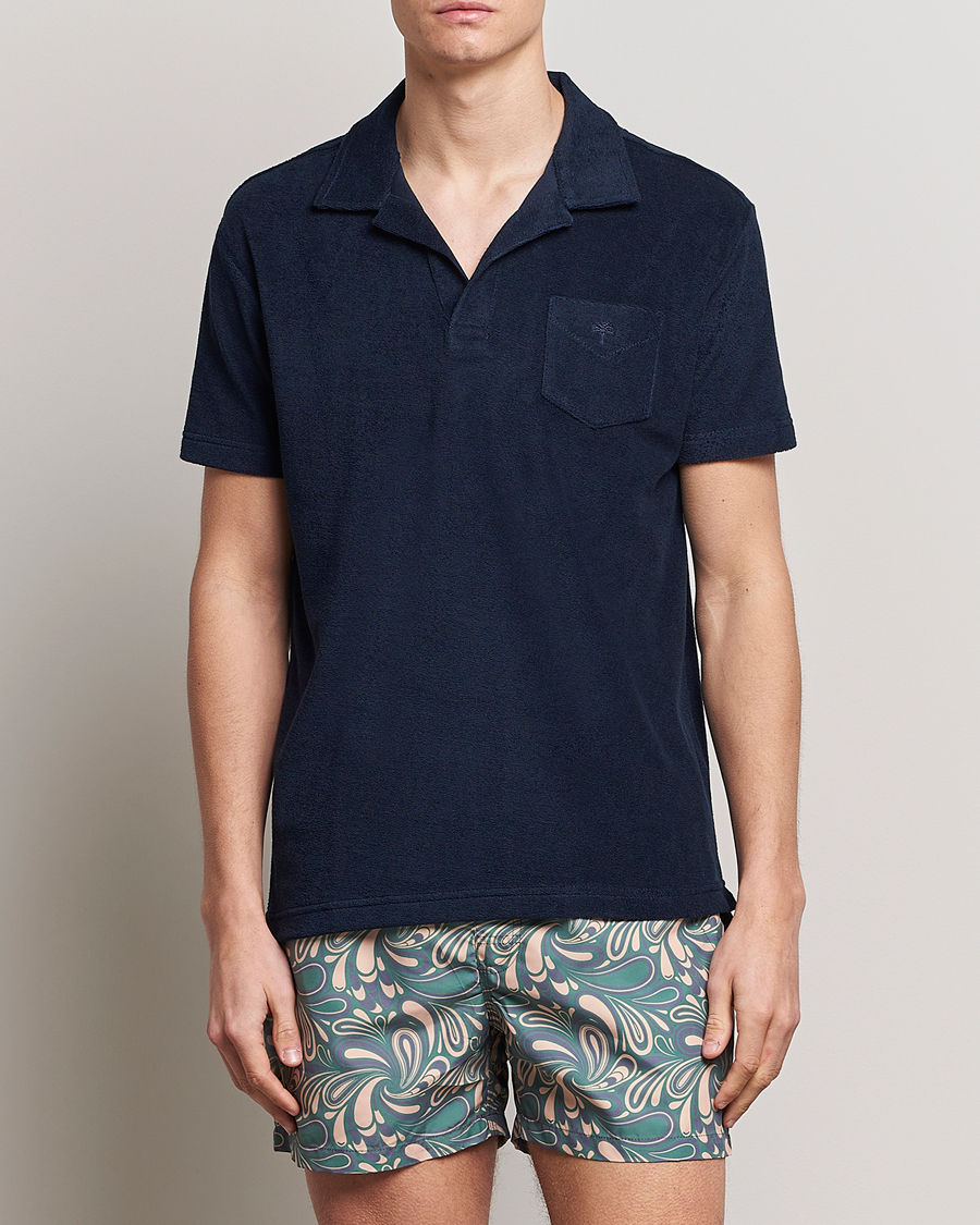Homme | Polos | OAS | Short Sleeve Terry Polo Navy
