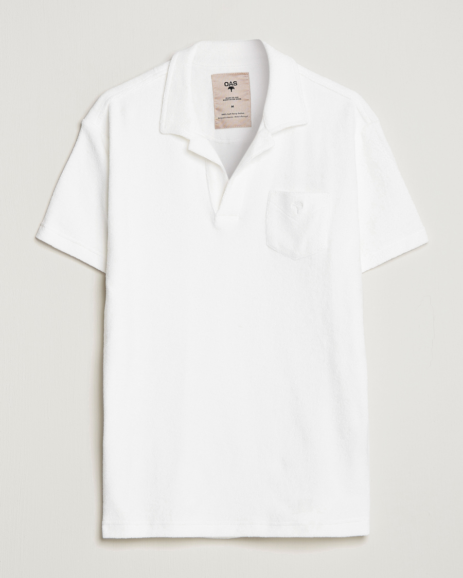 Homme | Polos | OAS | Short Sleeve Terry Polo White