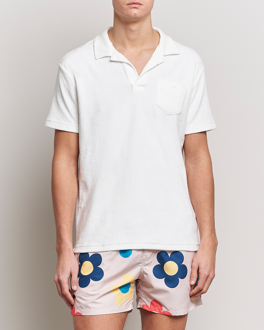 Homme | Polos | OAS | Short Sleeve Terry Polo White