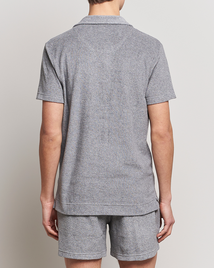 Homme | Polos | OAS | Short Sleeve Terry Polo Grey Melange
