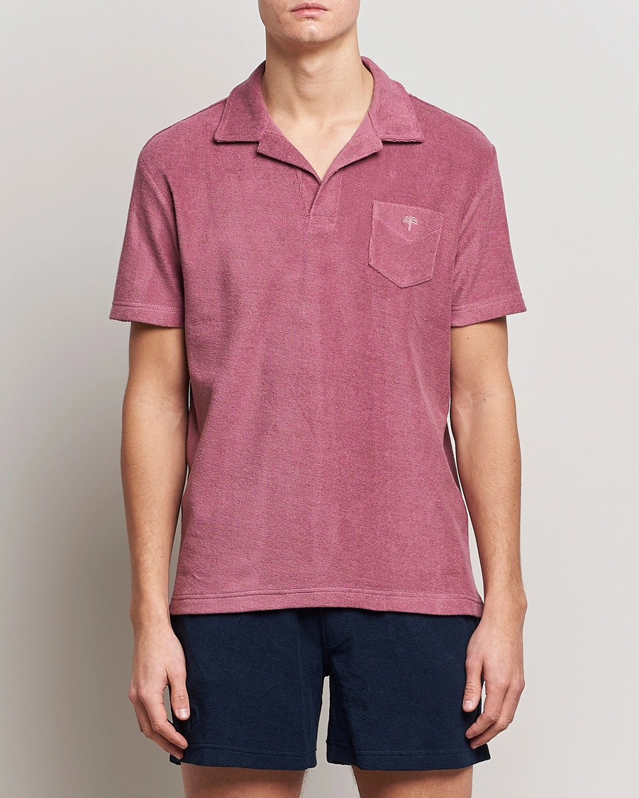 Homme | Polos À Manches Courtes | OAS | Short Sleeve Terry Polo Dusty Plum