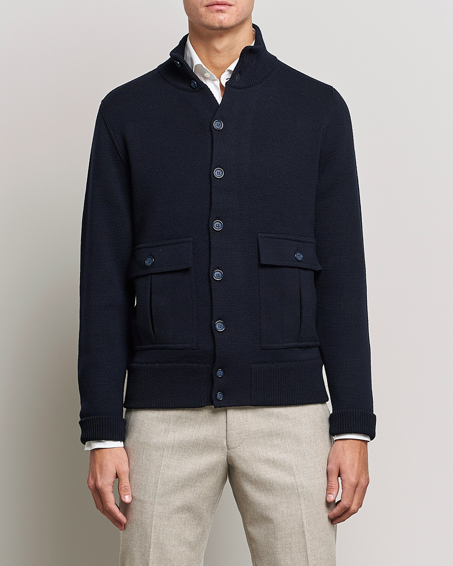 Homme | Manteaux Et Vestes | Valstar | Valstarino Merino Wool Jacket Navy