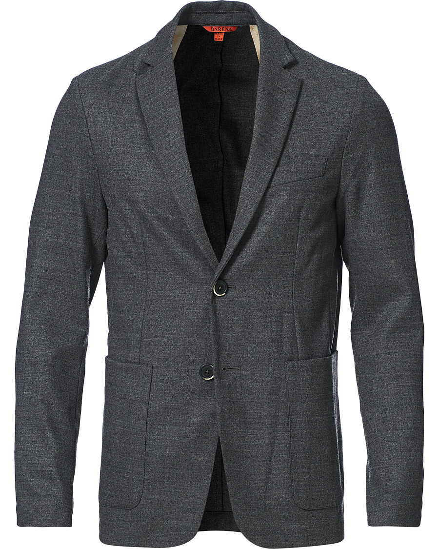 Homme | Blazers | Barena | Borgo Unconstructed Flannel Blazer Grey Melange