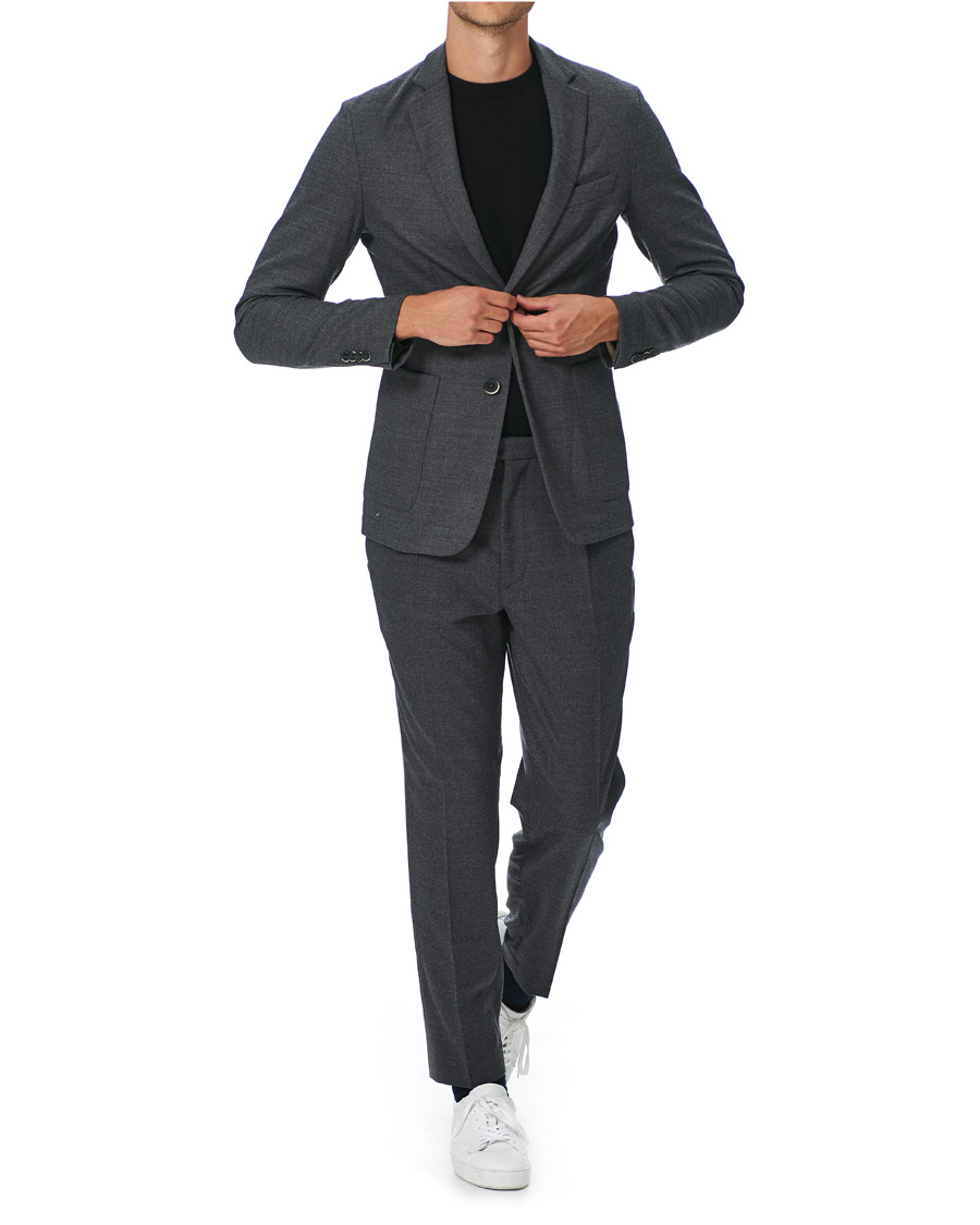 Homme | Blazers | Barena | Borgo Unconstructed Flannel Blazer Grey Melange