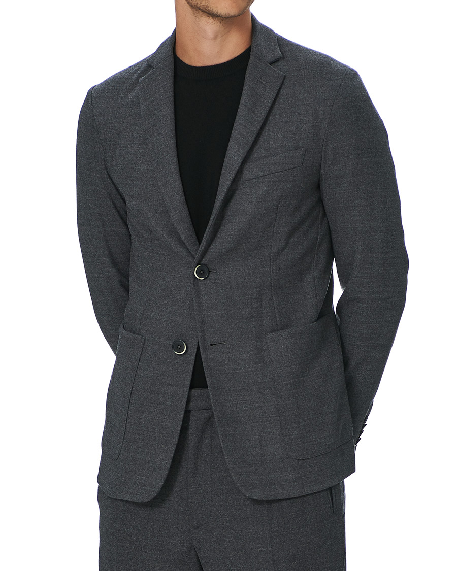 Homme | Blazers | Barena | Borgo Unconstructed Flannel Blazer Grey Melange