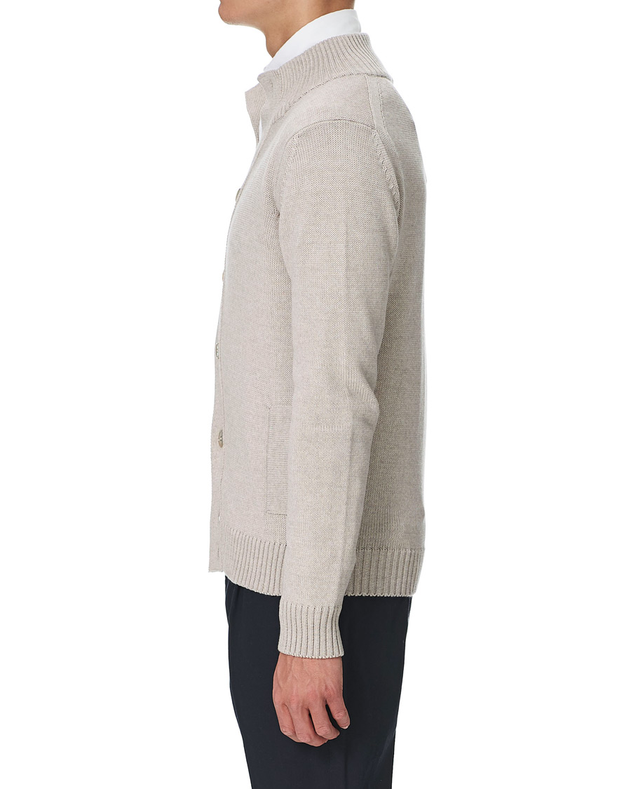 Homme | Pulls Et Tricots | Stenströms | Heavy Merino Wool Cardigan Beige