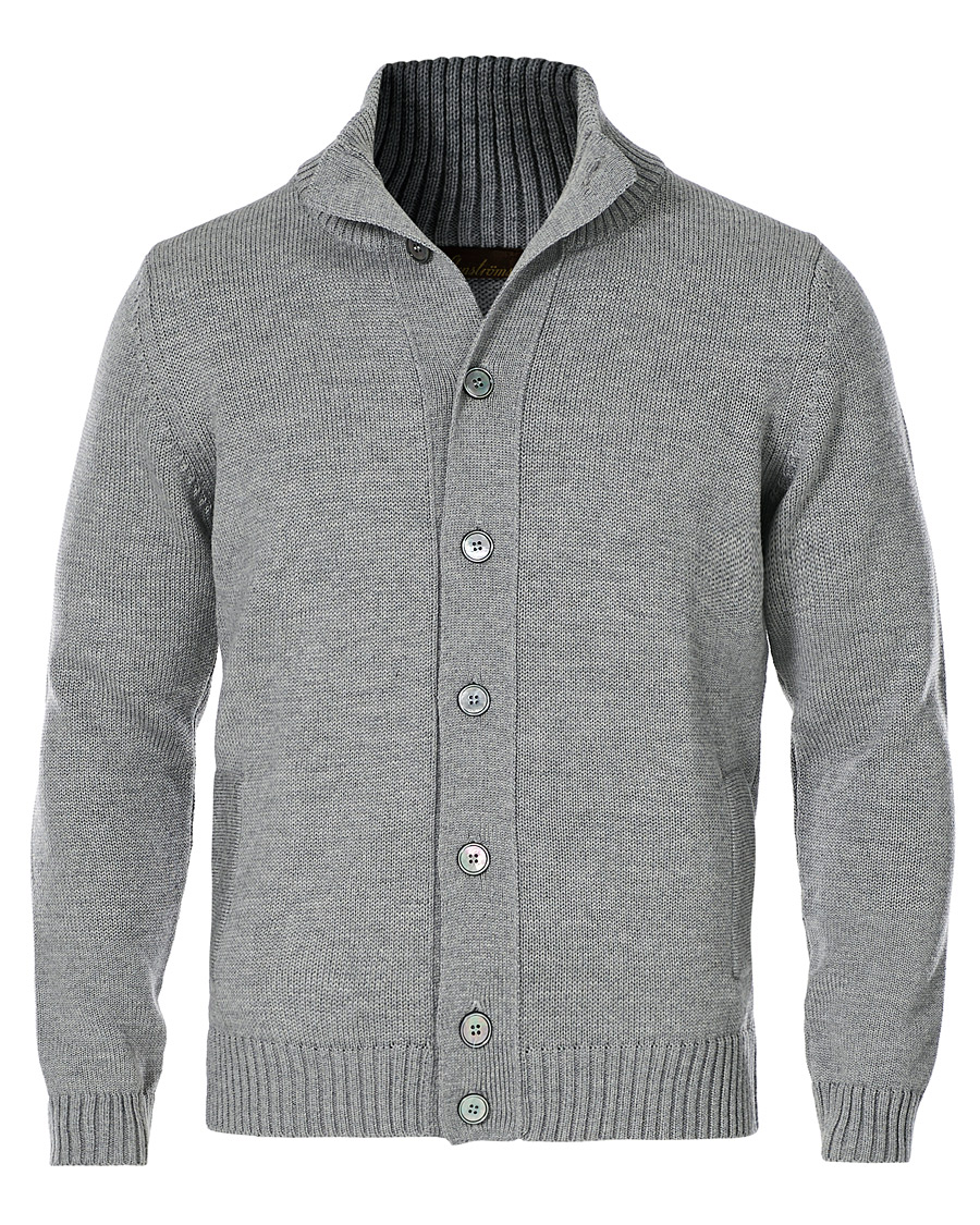 Homme | Pulls Et Tricots | Stenströms | Heavy Merino Wool Cardigan Grey