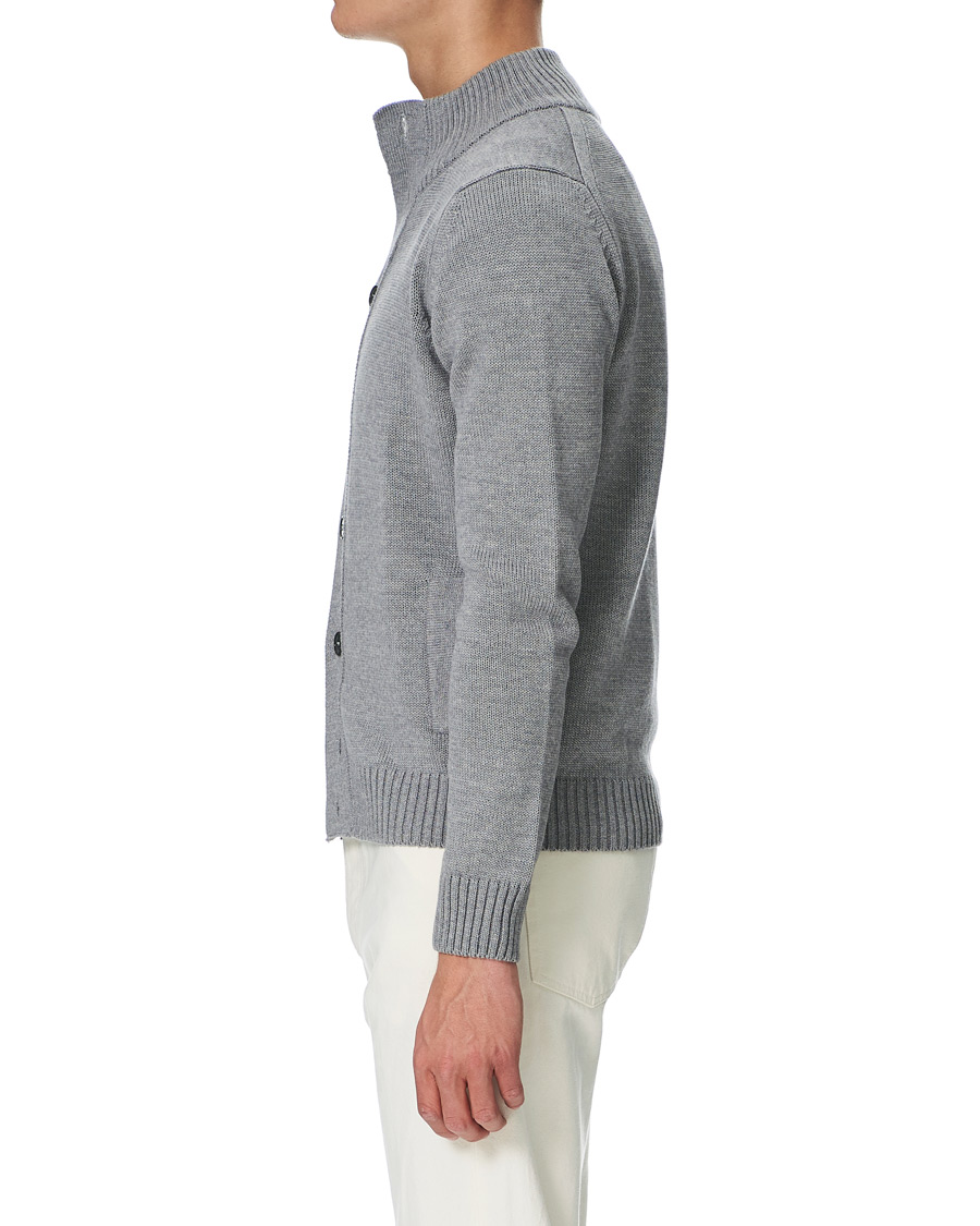 Homme | Pulls Et Tricots | Stenströms | Heavy Merino Wool Cardigan Grey
