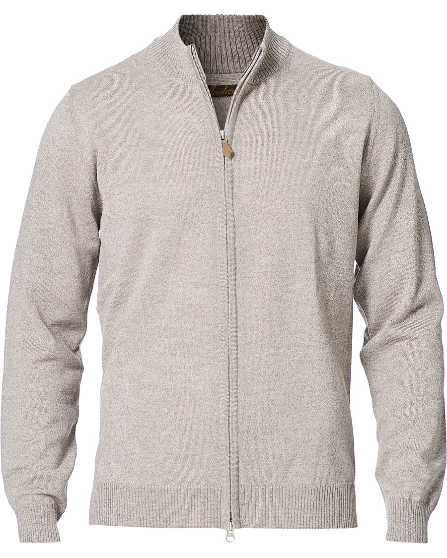 Homme | Pulls Et Tricots | Stenströms | Merino Full Zip Greige