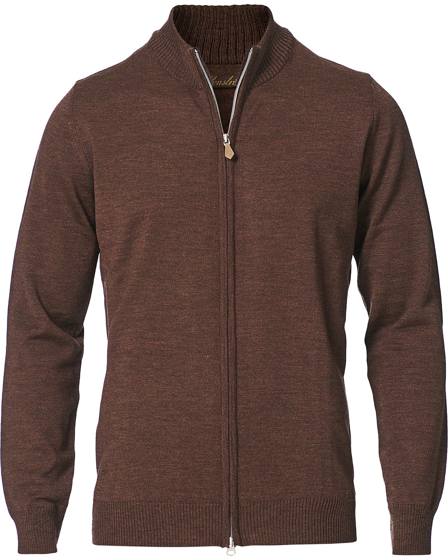 Homme | Pulls Et Tricots | Stenströms | Merino Full Zip Brown