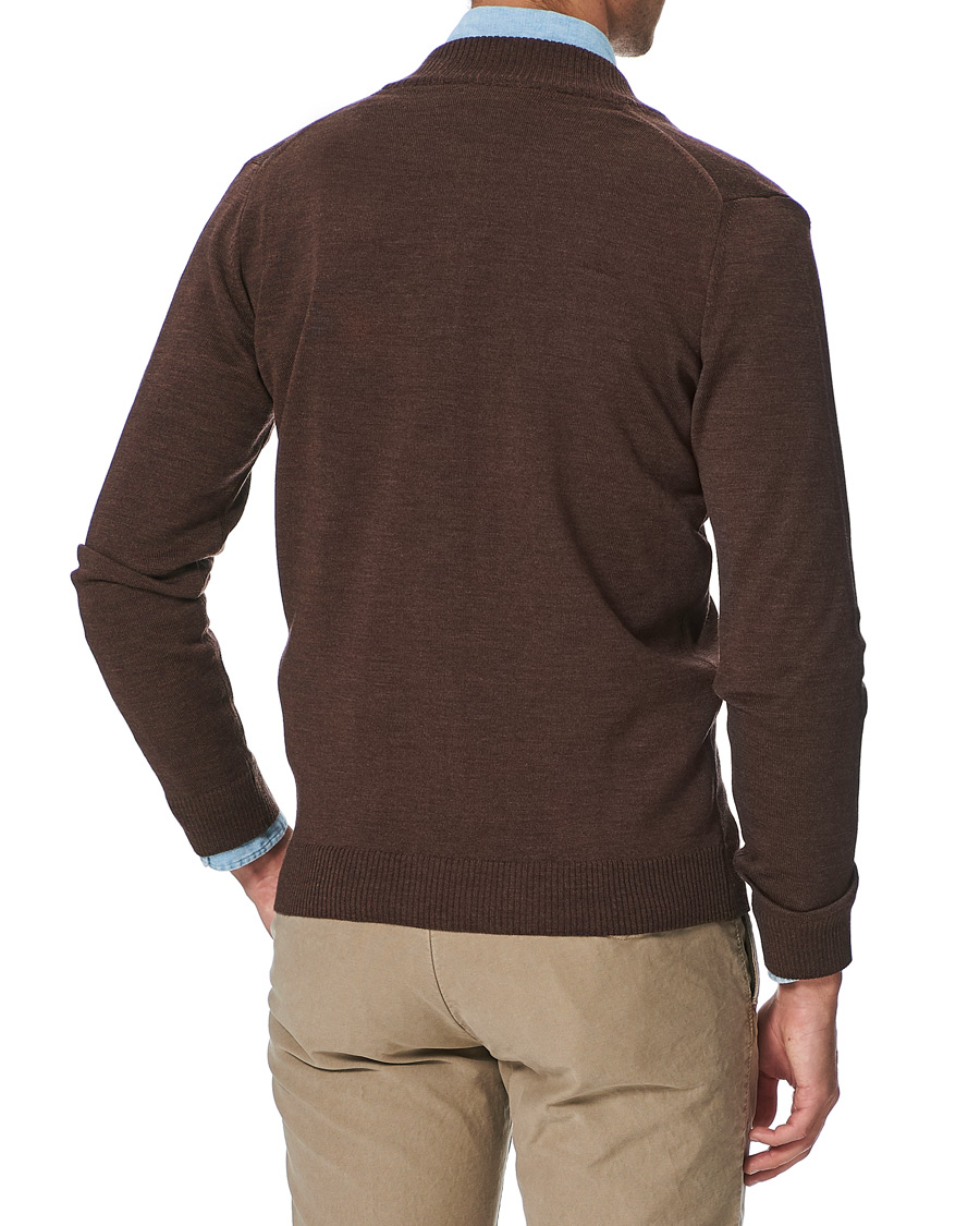 Homme | Pulls Et Tricots | Stenströms | Merino Full Zip Brown