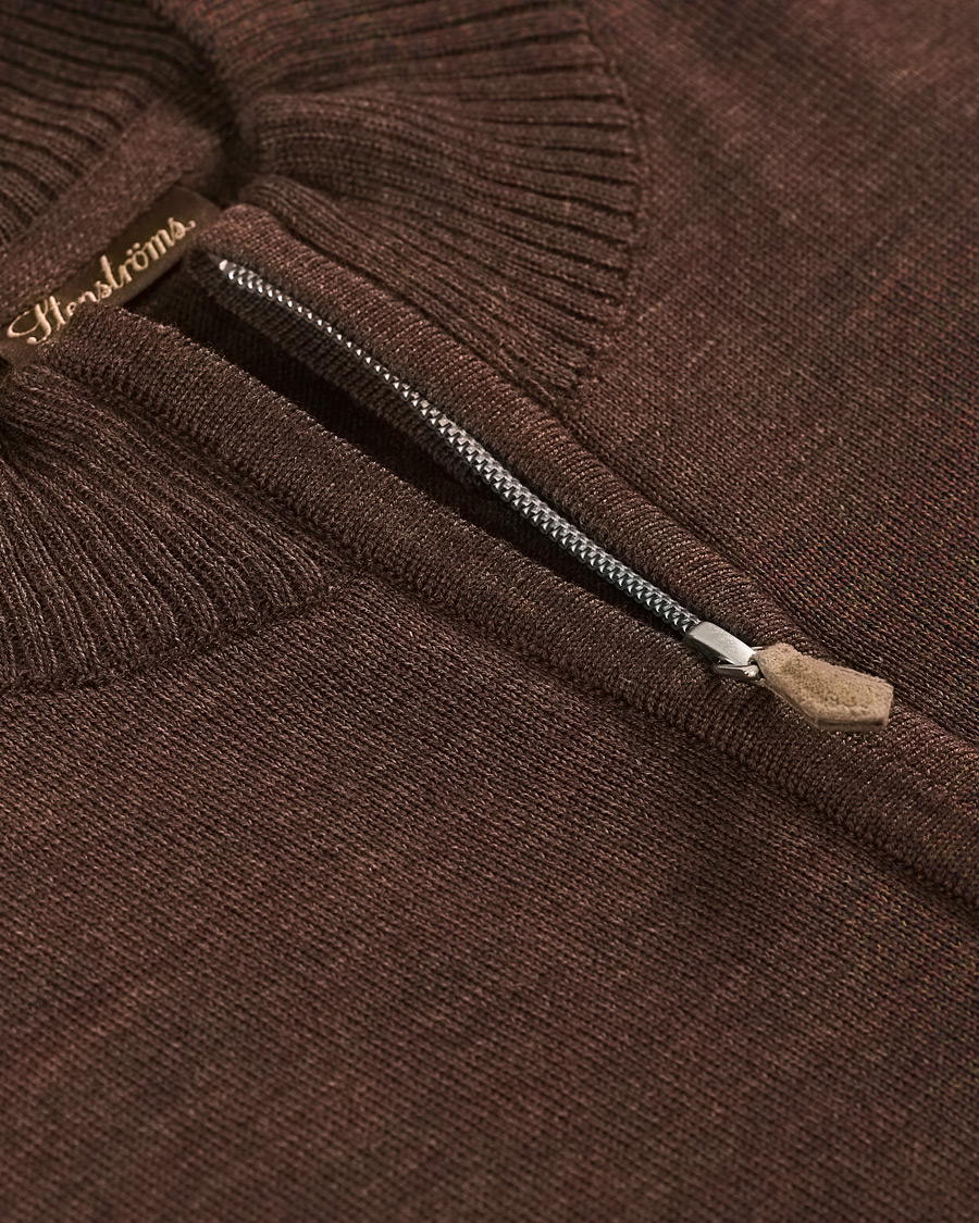 Homme | Pulls Et Tricots | Stenströms | Merino Full Zip Brown