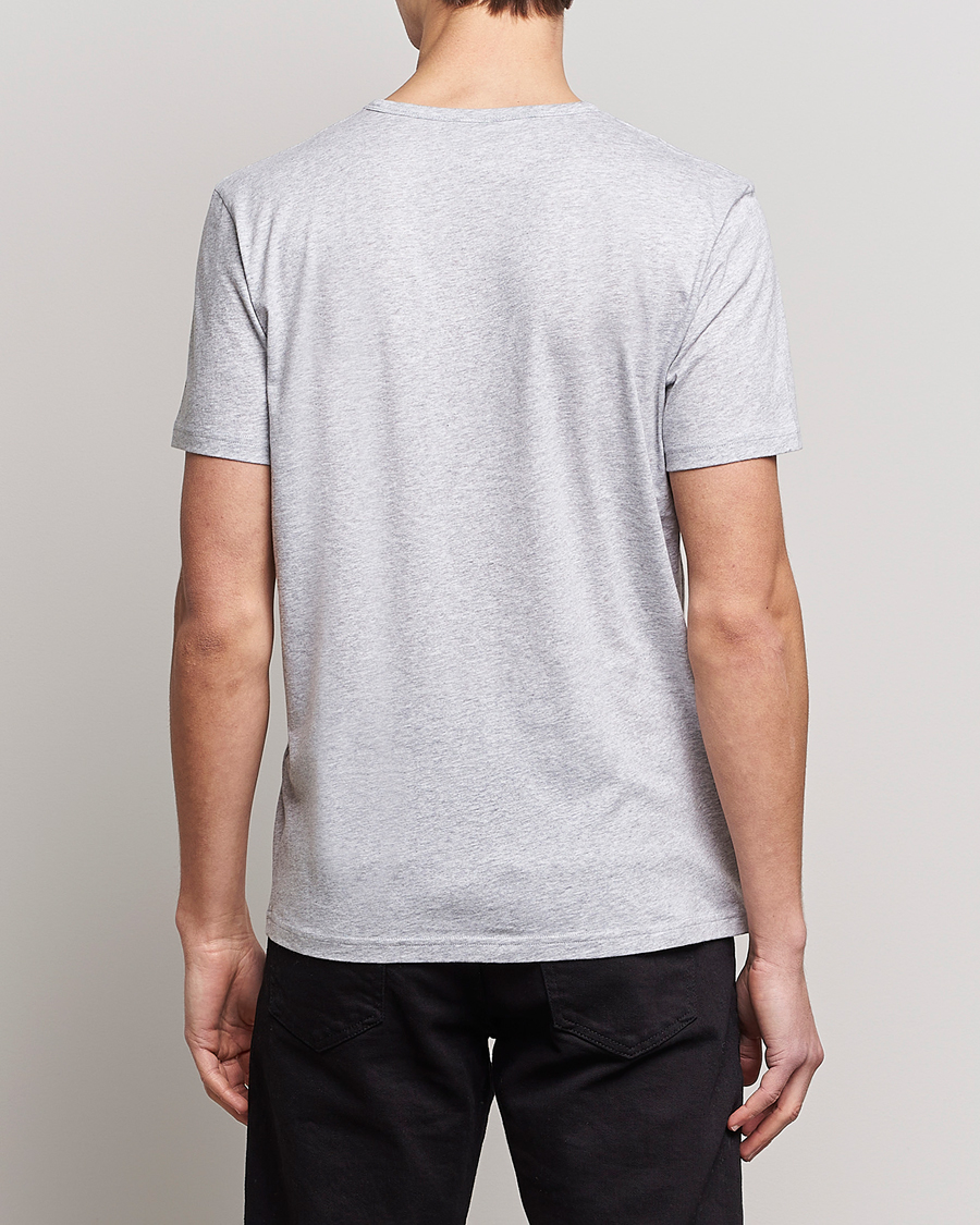 Homme | T-shirts | Stenströms | Solid Cotton T-Shirt Grey Melange