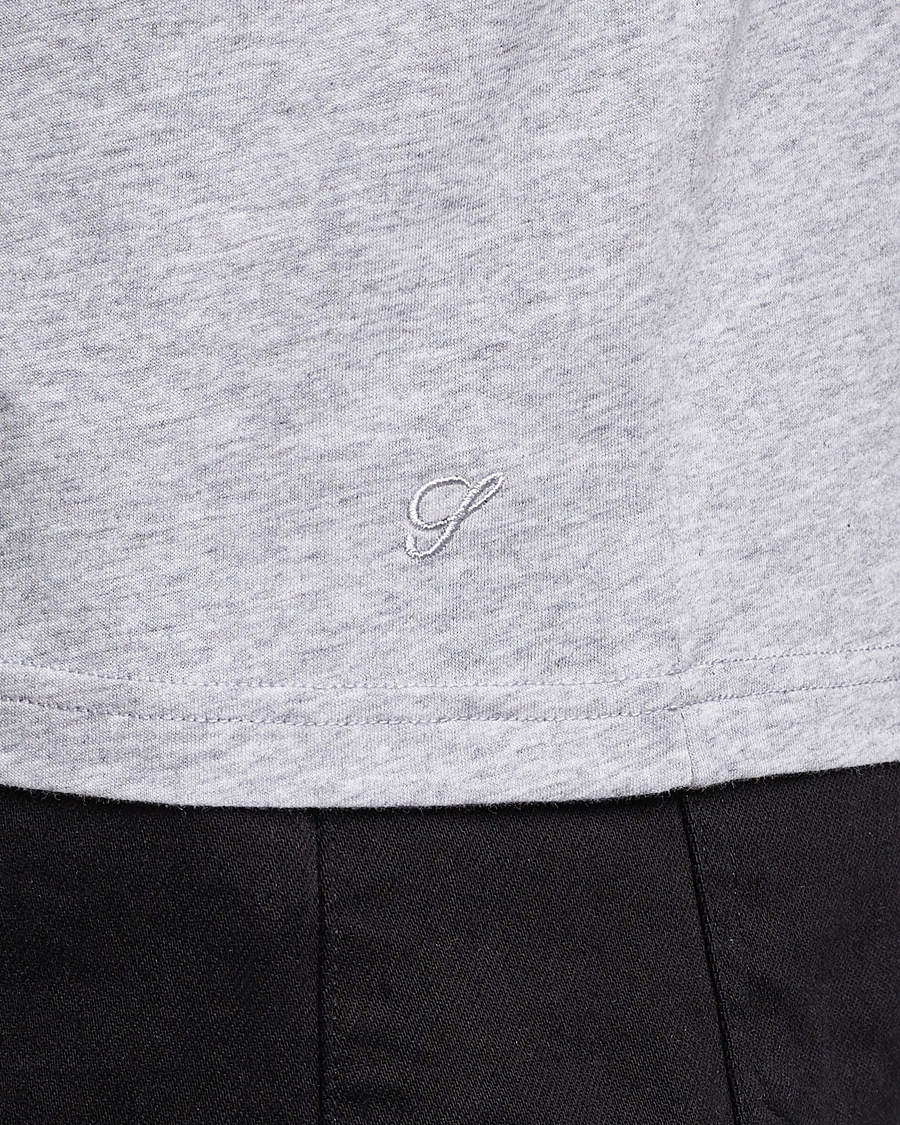 Homme | T-shirts | Stenströms | Solid Cotton T-Shirt Grey Melange