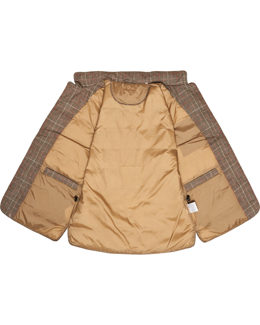 Homme | Manteaux Et Vestes | Stenströms | Quilted Check Wool Vest Brown