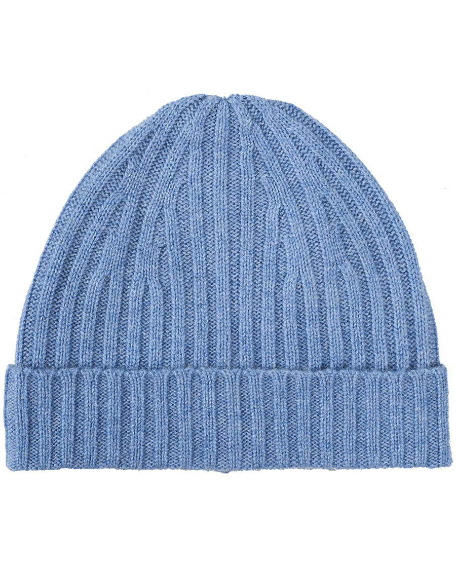 Homme | Stenströms Ribbed Cashmere Hat Light Blue | Stenströms | Ribbed Cashmere Hat Light Blue