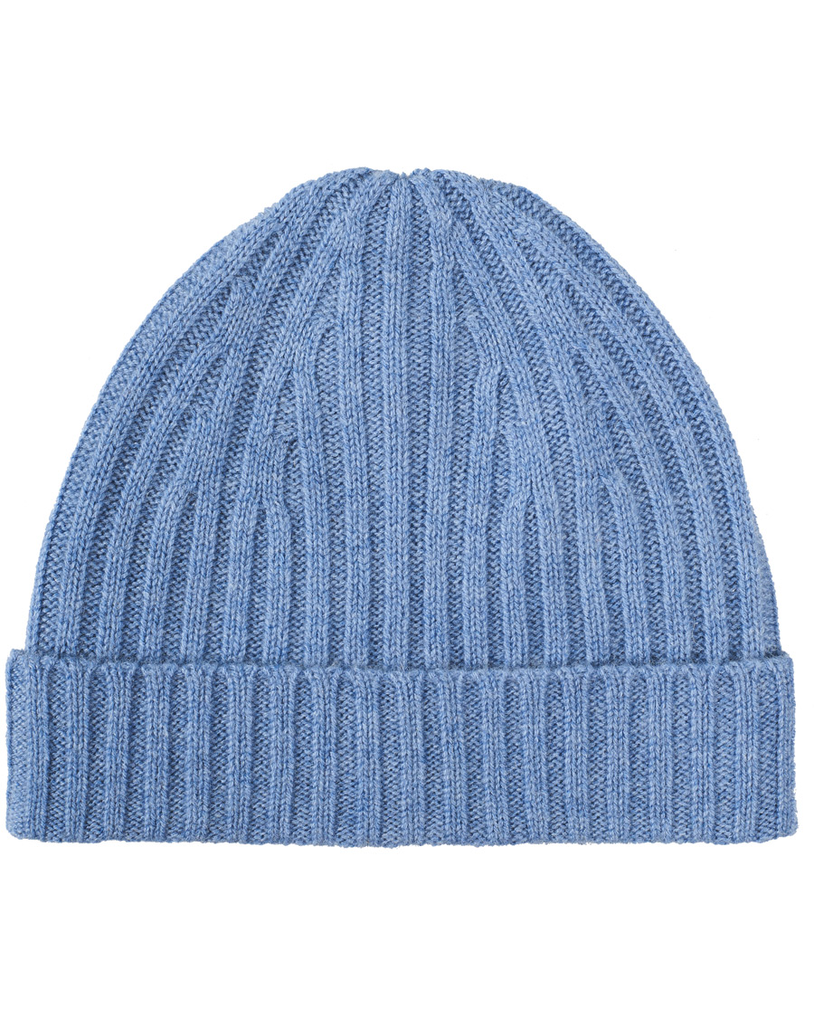 Homme | Stenströms Ribbed Cashmere Hat Light Blue | Stenströms | Ribbed Cashmere Hat Light Blue
