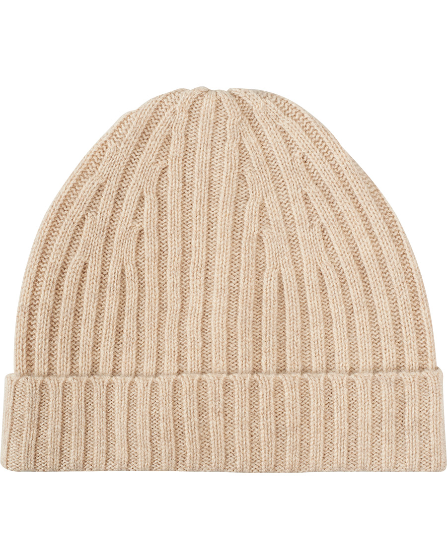 Homme | Stenströms Ribbed Cashmere Hat Beige | Stenströms | Ribbed Cashmere Hat Beige