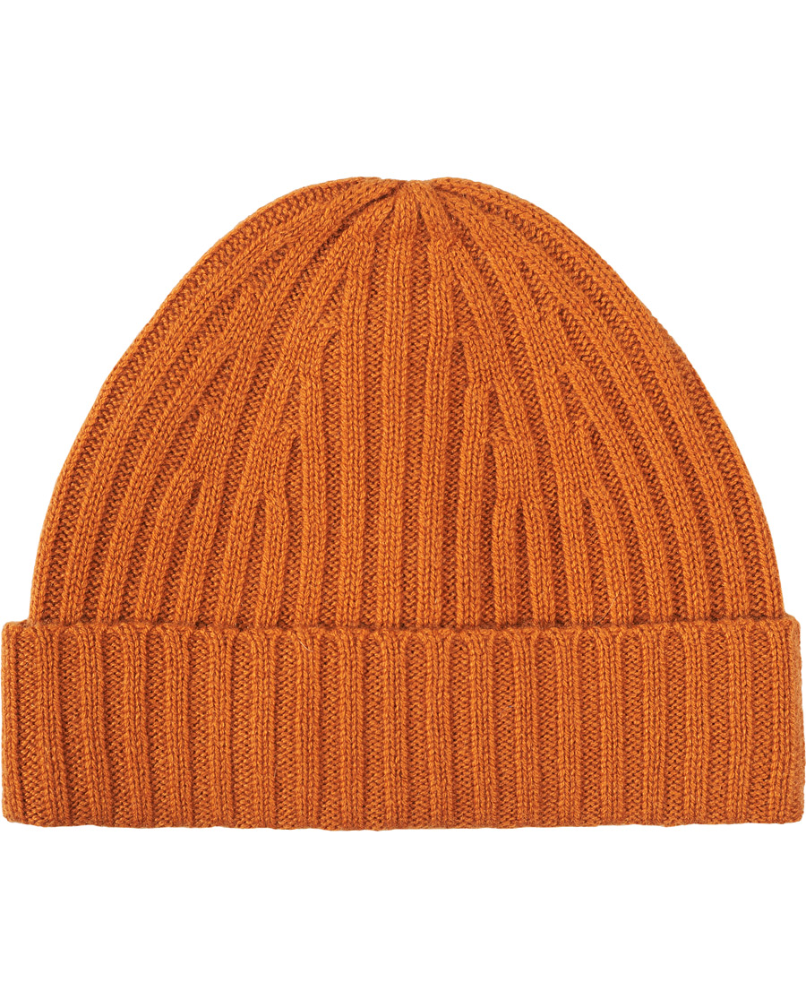 Homme | Stenströms Ribbed Cashmere Hat Mustard | Stenströms | Ribbed Cashmere Hat Mustard