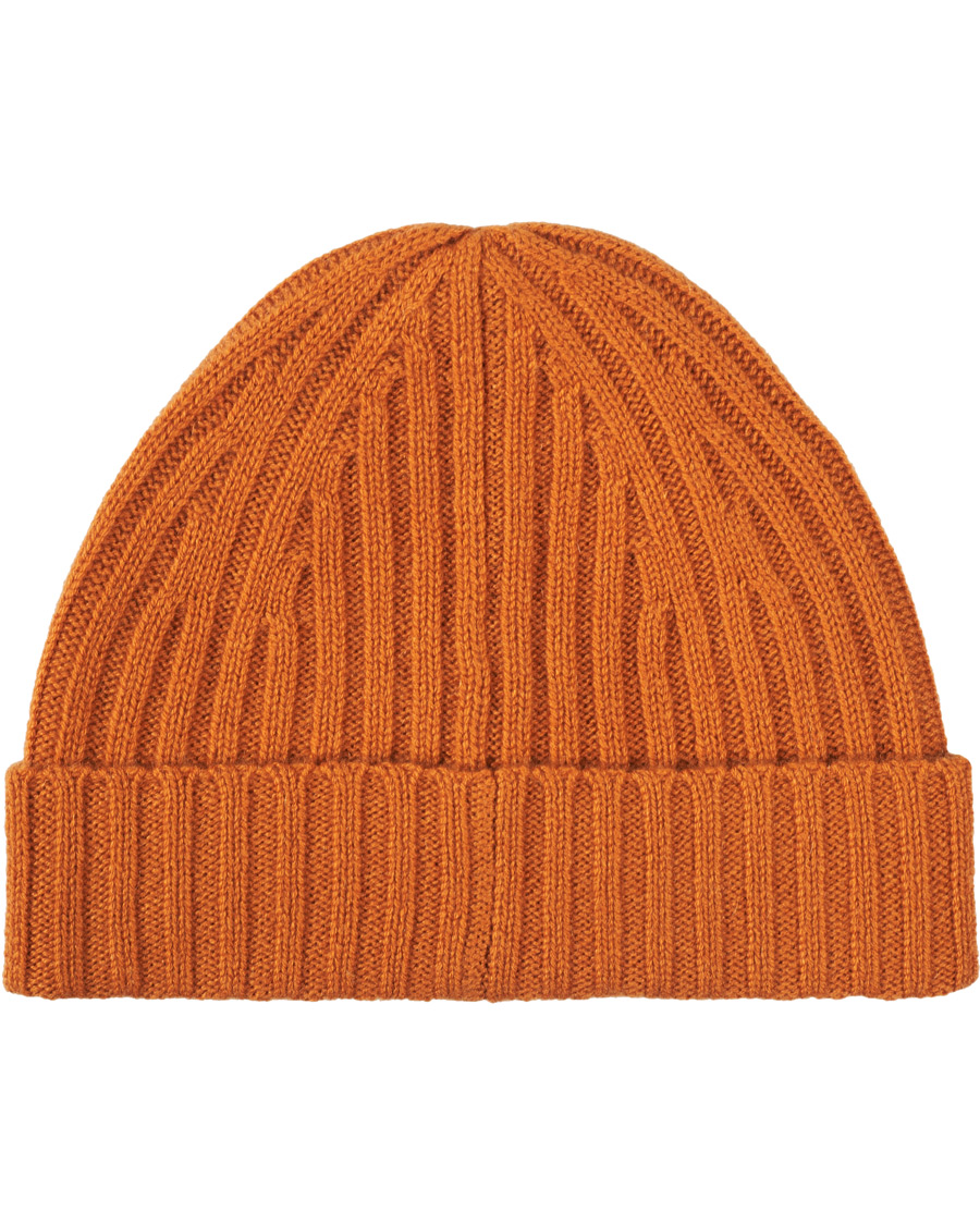 Homme | Stenströms Ribbed Cashmere Hat Mustard | Stenströms | Ribbed Cashmere Hat Mustard