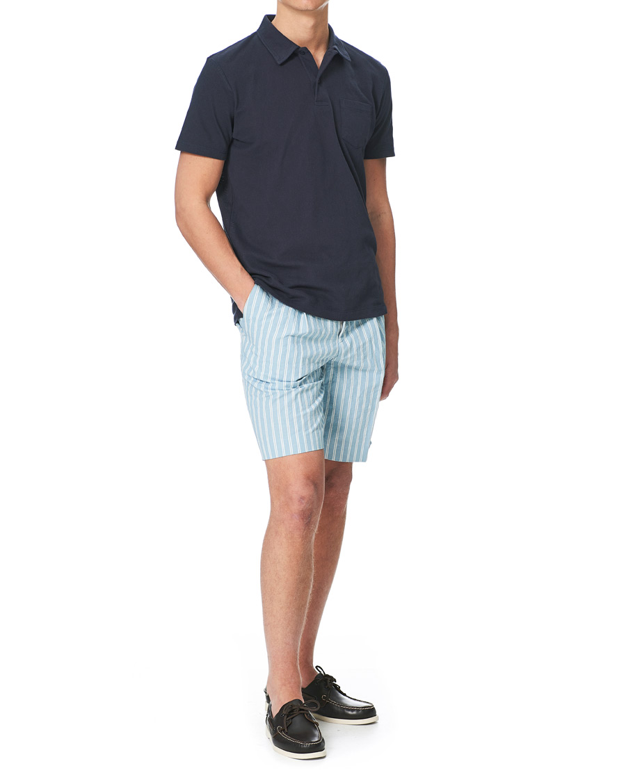 Homme | Shorts | BOSS BLACK | BOSS Pepe Striped Seersucker Shorts Pastel Blue