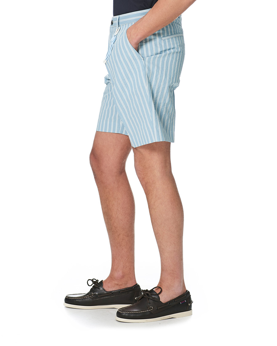 Homme | Shorts | BOSS BLACK | BOSS Pepe Striped Seersucker Shorts Pastel Blue