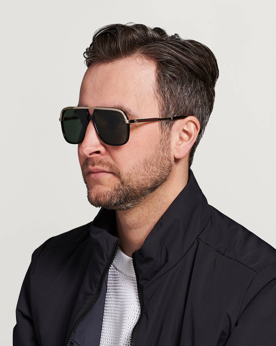 Homme | Eyewear | Gucci | GG0200S Sunglasses Black/Gold