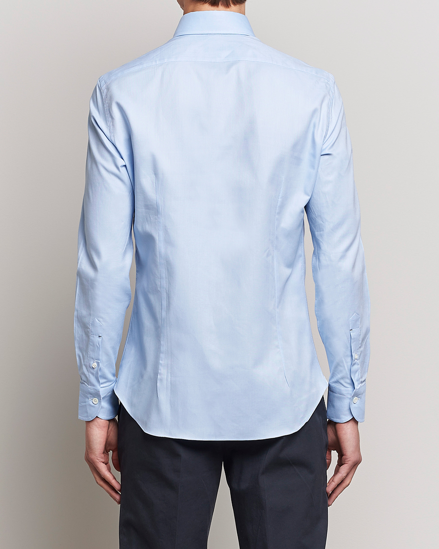 Homme | Chemises | Mazzarelli | Soft Oxford Button Down Shirt Light Blue