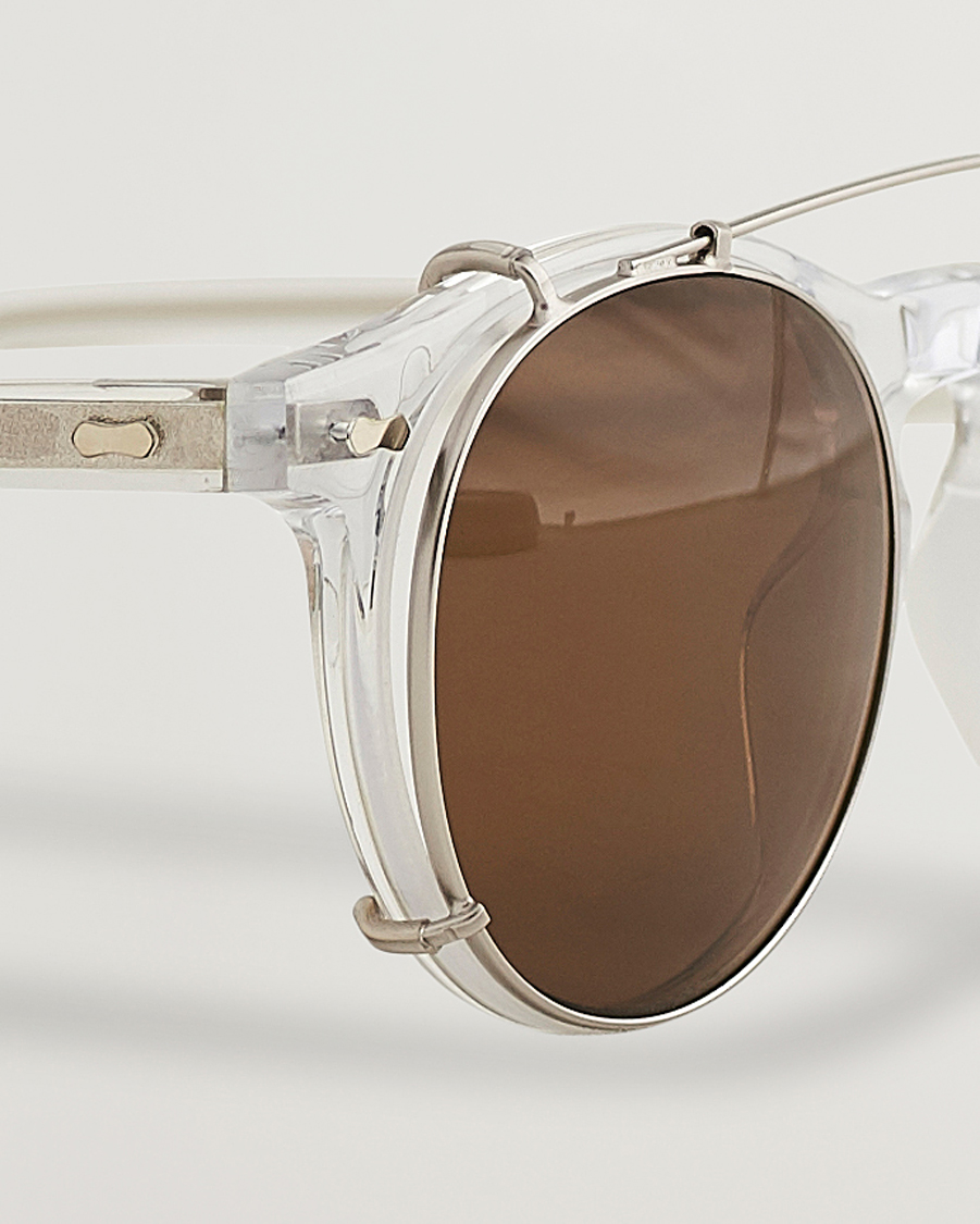Men | Round Frame Sunglasses | TBD Eyewear | Clip-ons Silver/Tobacco