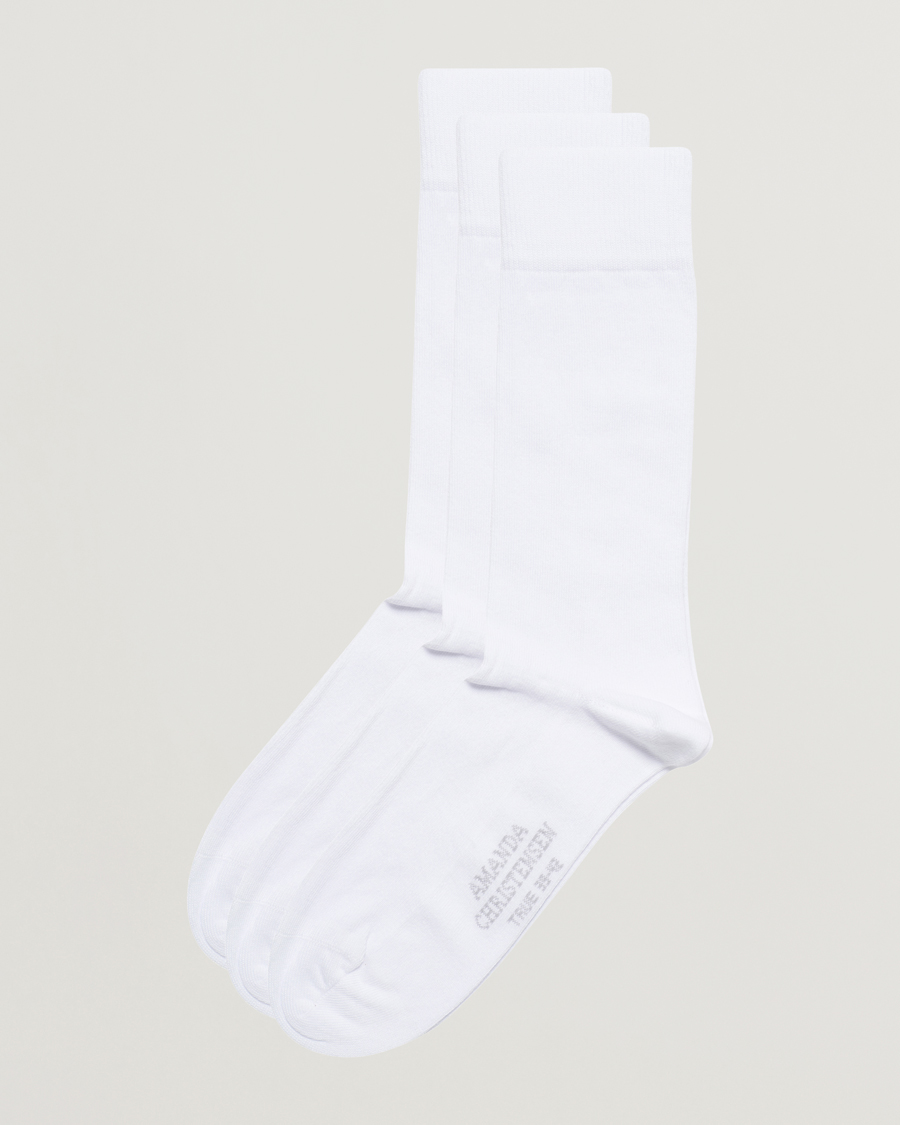 Homme | Sous-Vêtements Et Chaussettes | Amanda Christensen | 3-Pack True Cotton Socks White
