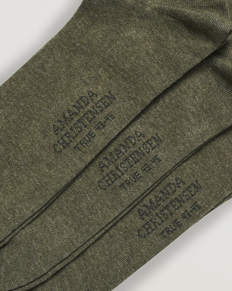 Homme | Sous-Vêtements Et Chaussettes | Amanda Christensen | 3-Pack True Cotton Socks Olive Melange