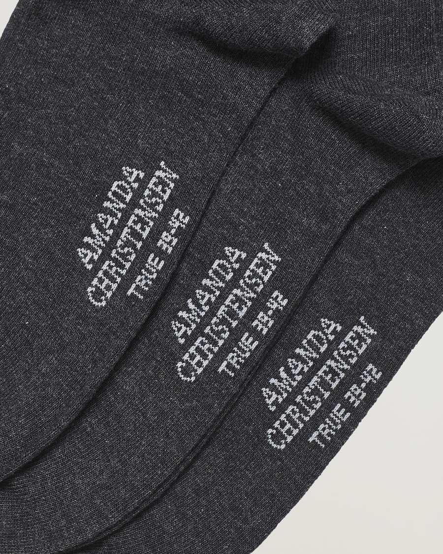 Homme | Sous-Vêtements Et Chaussettes | Amanda Christensen | 3-Pack True Cotton Socks Antrachite Melange