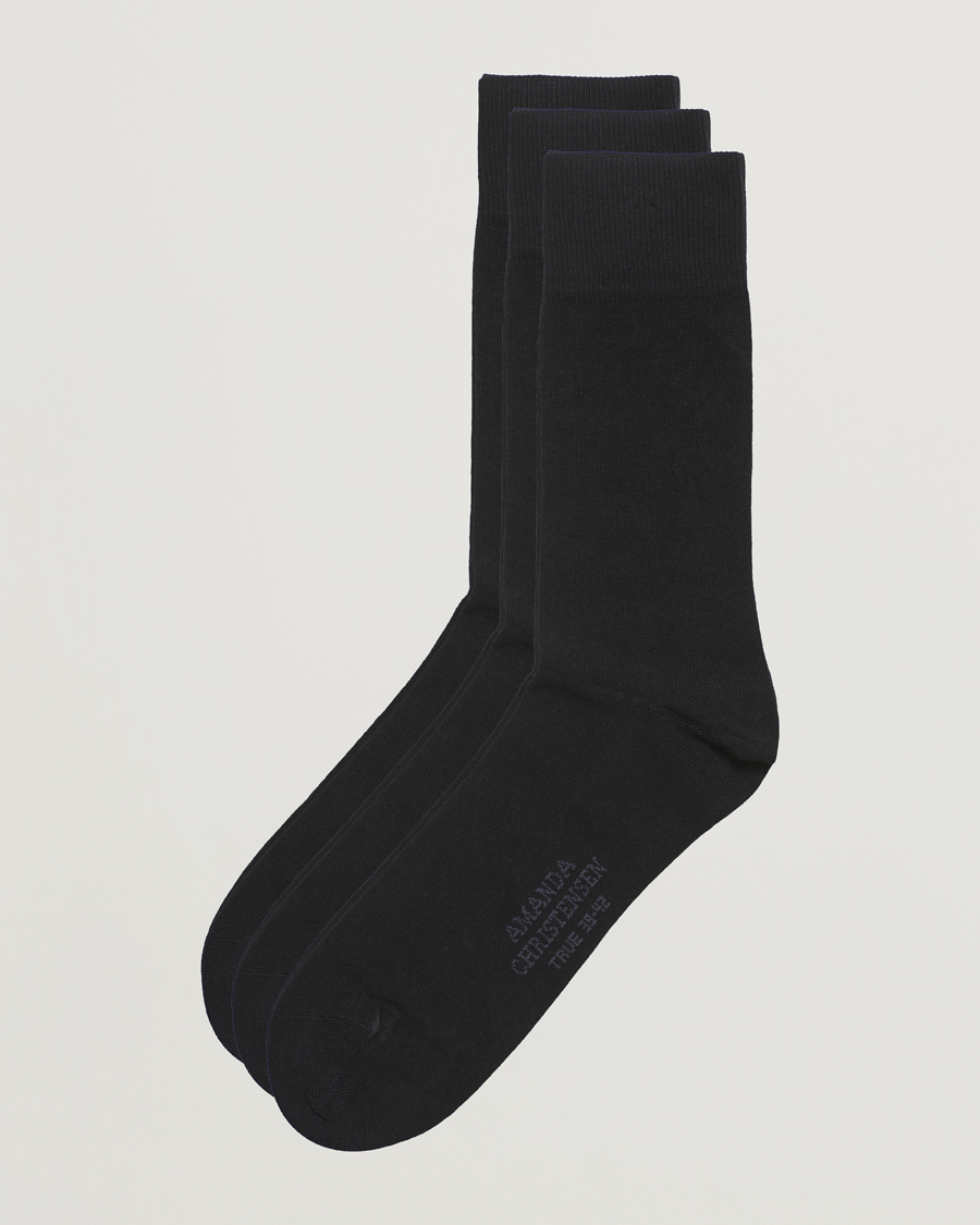 Homme | Sous-Vêtements Et Chaussettes | Amanda Christensen | 3-Pack True Cotton Socks Black