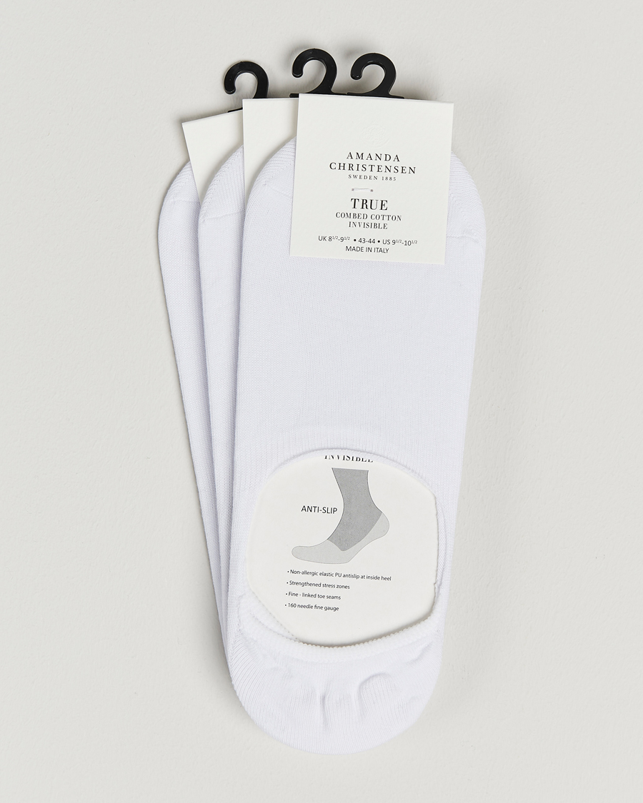 Homme | Sous-Vêtements Et Chaussettes | Amanda Christensen | 3-Pack True Cotton Invisible Socks White