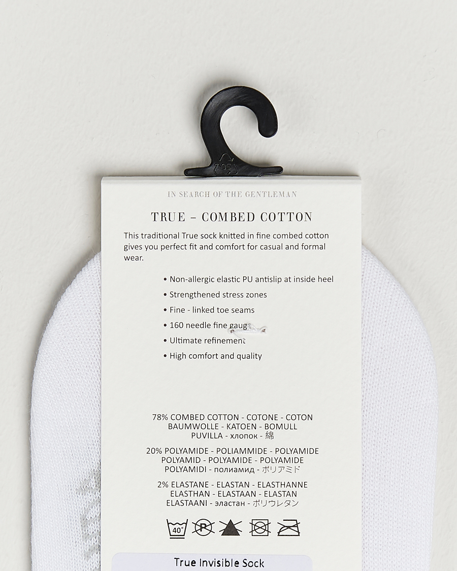 Homme | Sous-Vêtements Et Chaussettes | Amanda Christensen | 3-Pack True Cotton Invisible Socks White