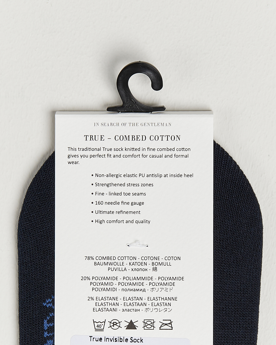 Homme | Sous-Vêtements Et Chaussettes | Amanda Christensen | 3-Pack True Cotton Invisible Socks Dark Navy