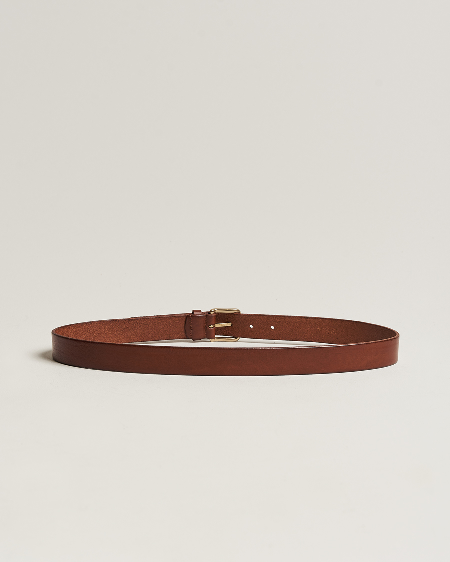 Homme | Ceintures | Anderson's | Leather Belt 3 cm Cognac