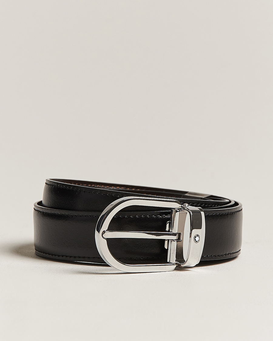 Homme | Ceintures | Montblanc | Reversible Horseshoe Buckle 30mm Belt Black/Brown