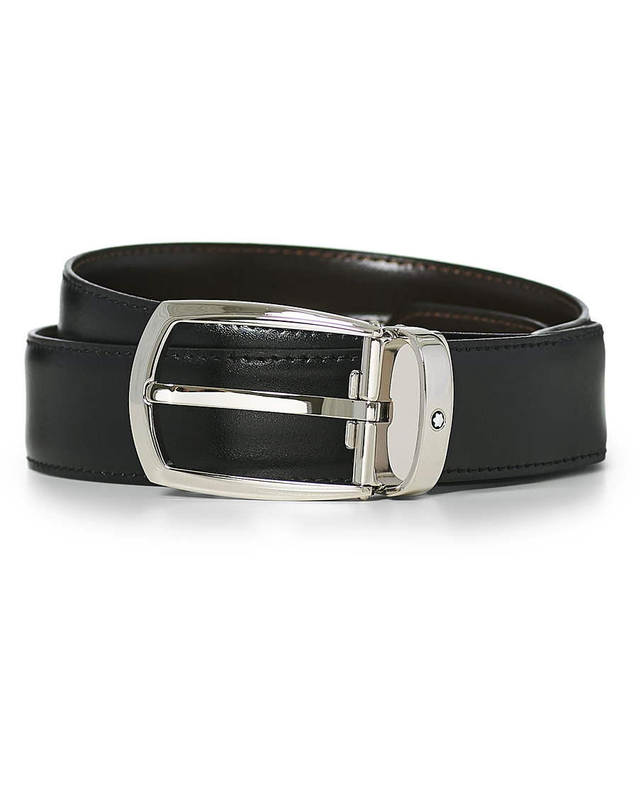 Homme | Montblanc Oblong Horseshoe Buckle 30mm Belt Black | Montblanc | Oblong Horseshoe Buckle 30mm Belt Black