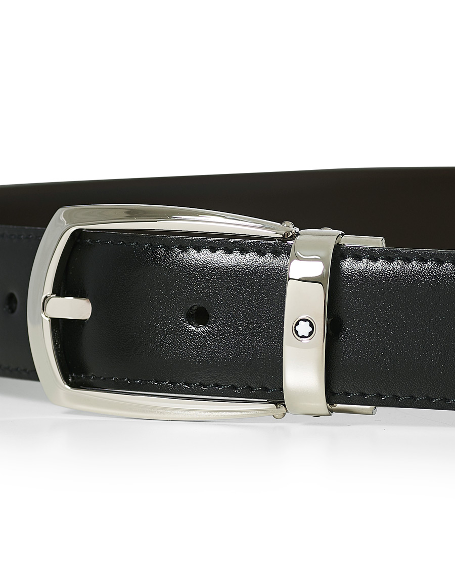 Homme | Montblanc Oblong Horseshoe Buckle 30mm Belt Black | Montblanc | Oblong Horseshoe Buckle 30mm Belt Black