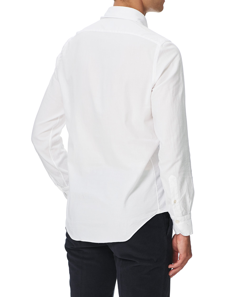 Homme | Chemises | Finamore Napoli | Tokyo Slim Fit Flannel Shirt White