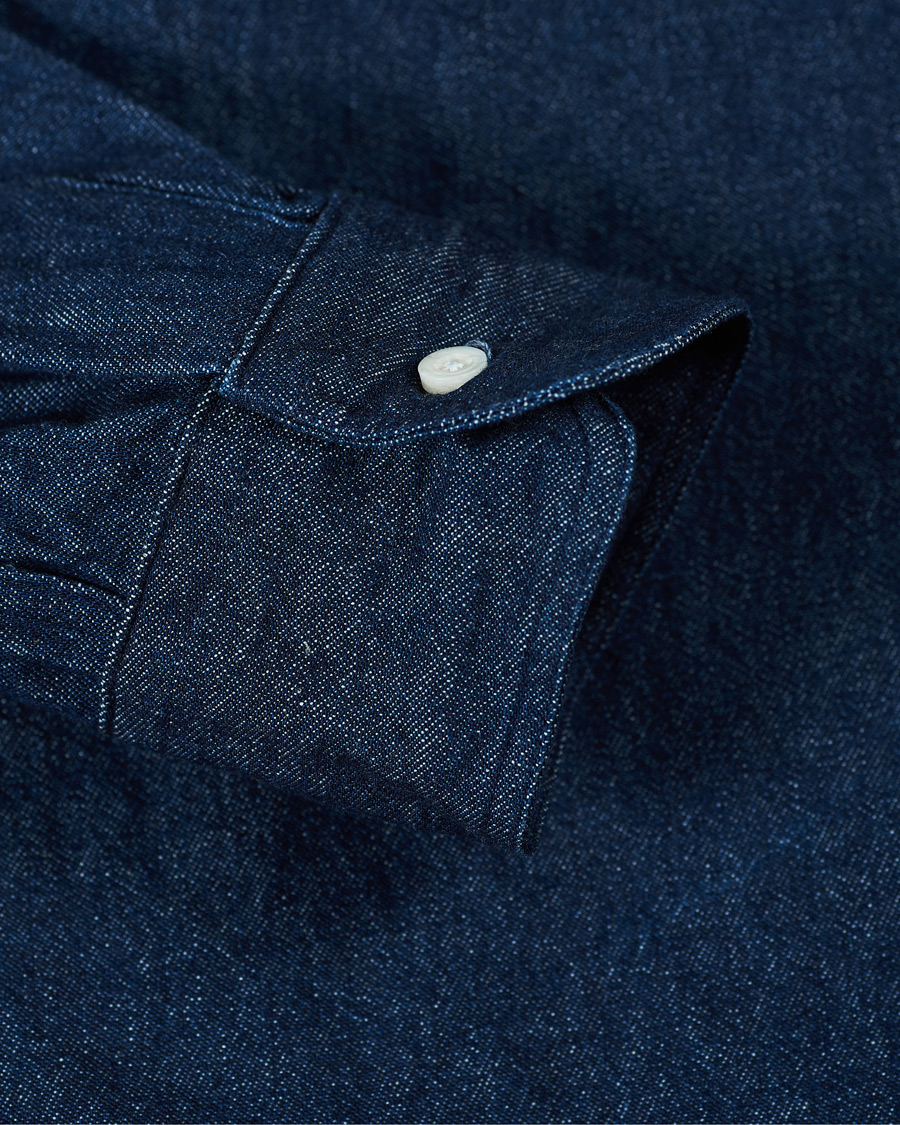 Homme | Chemises | Gitman Vintage | Button Down Denim Shirt Dark Indigo