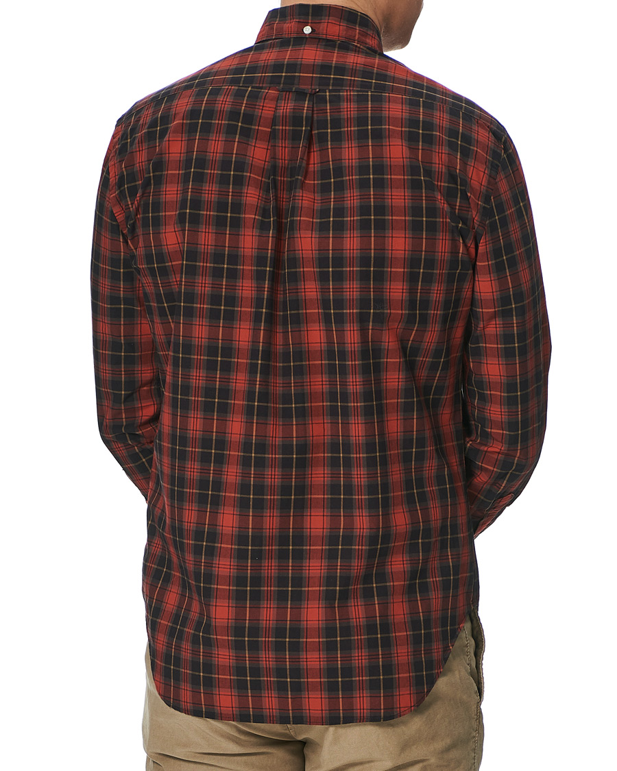 Homme | Chemises | Gitman Vintage | Button Down Beefy Plaid Shirt Black/Red