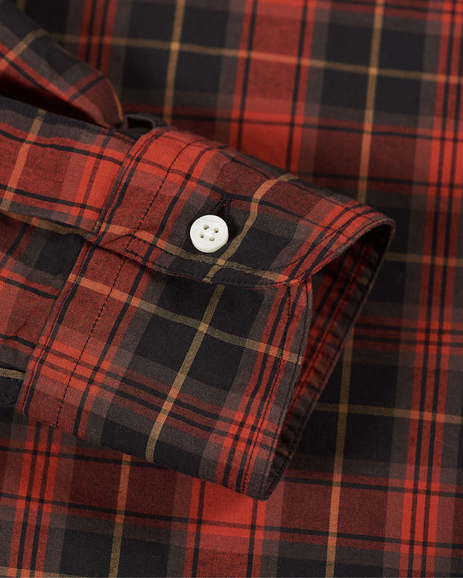 Homme | Chemises | Gitman Vintage | Button Down Beefy Plaid Shirt Black/Red